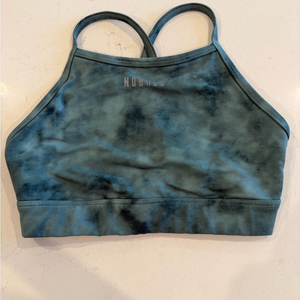 NOBULL Teal Tie-Dye Sports Bra